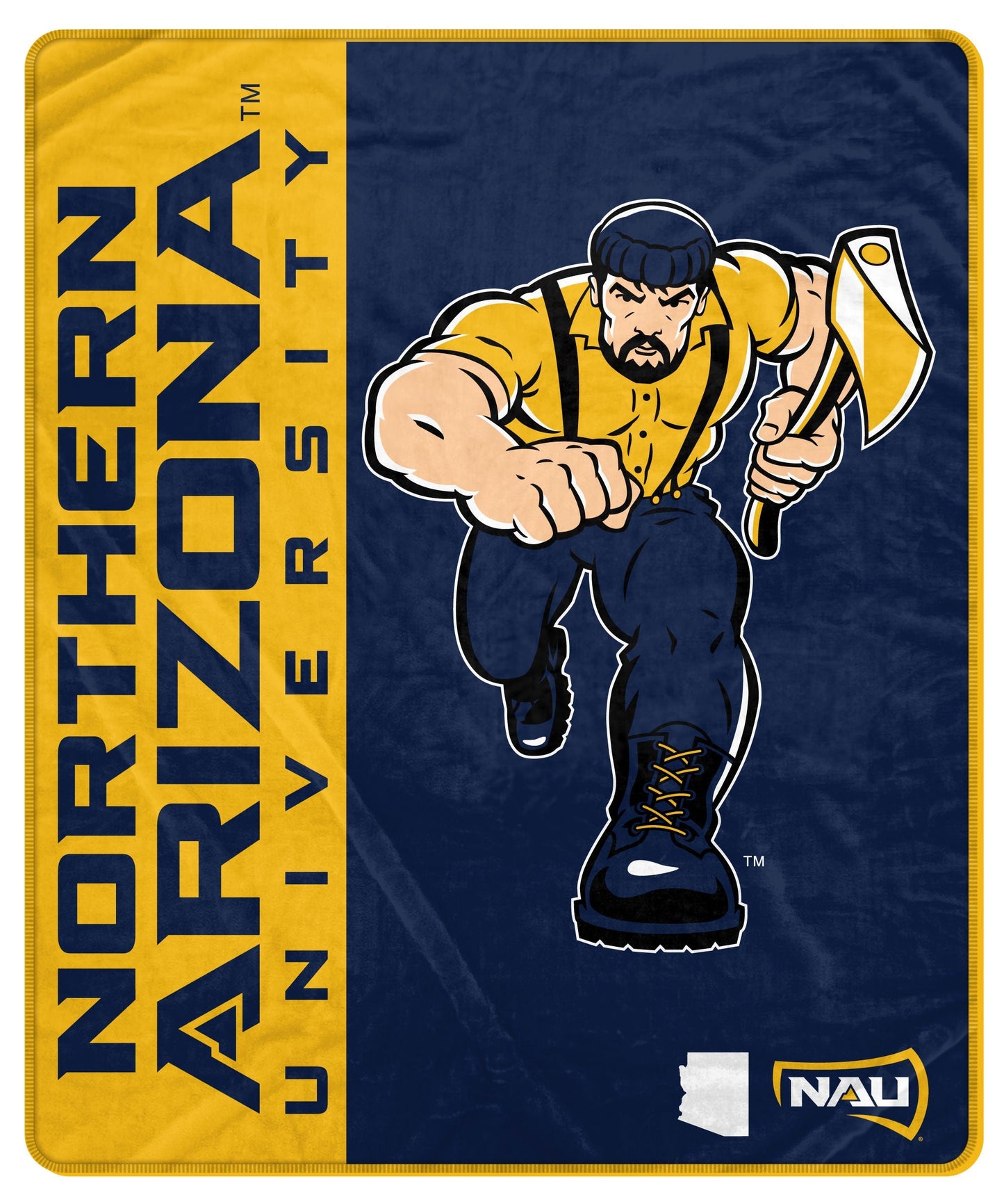 NCAA Side Bar Big Logo Blanket