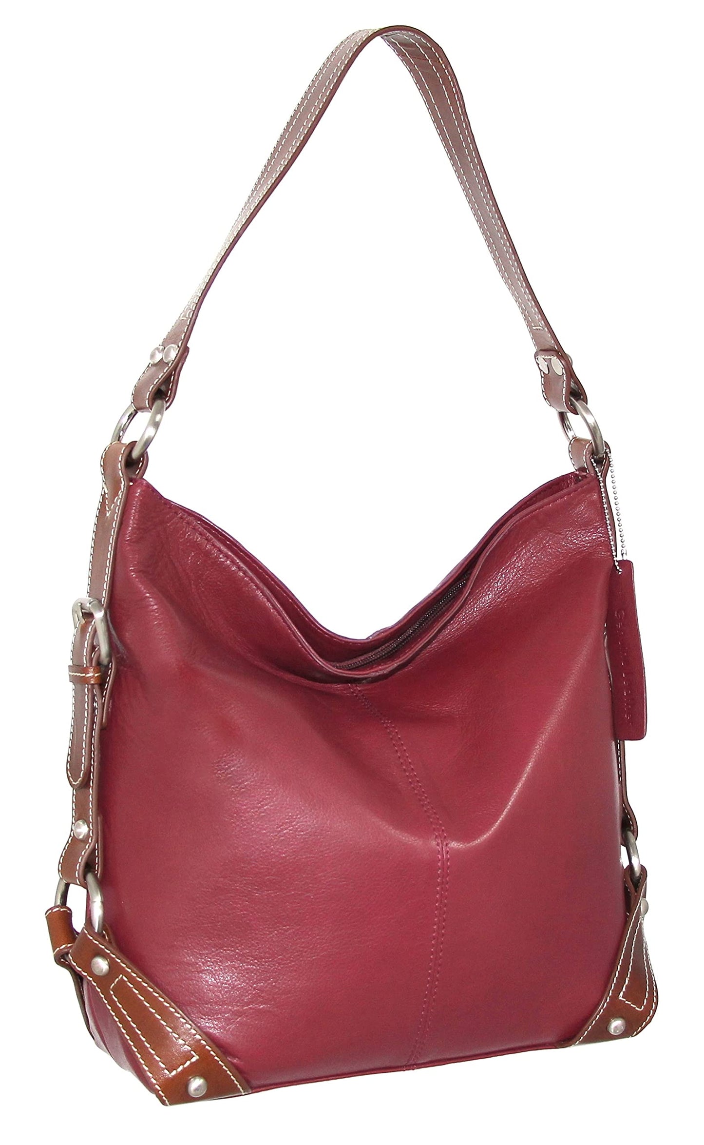 Moda Milano Hobo in Cabernet