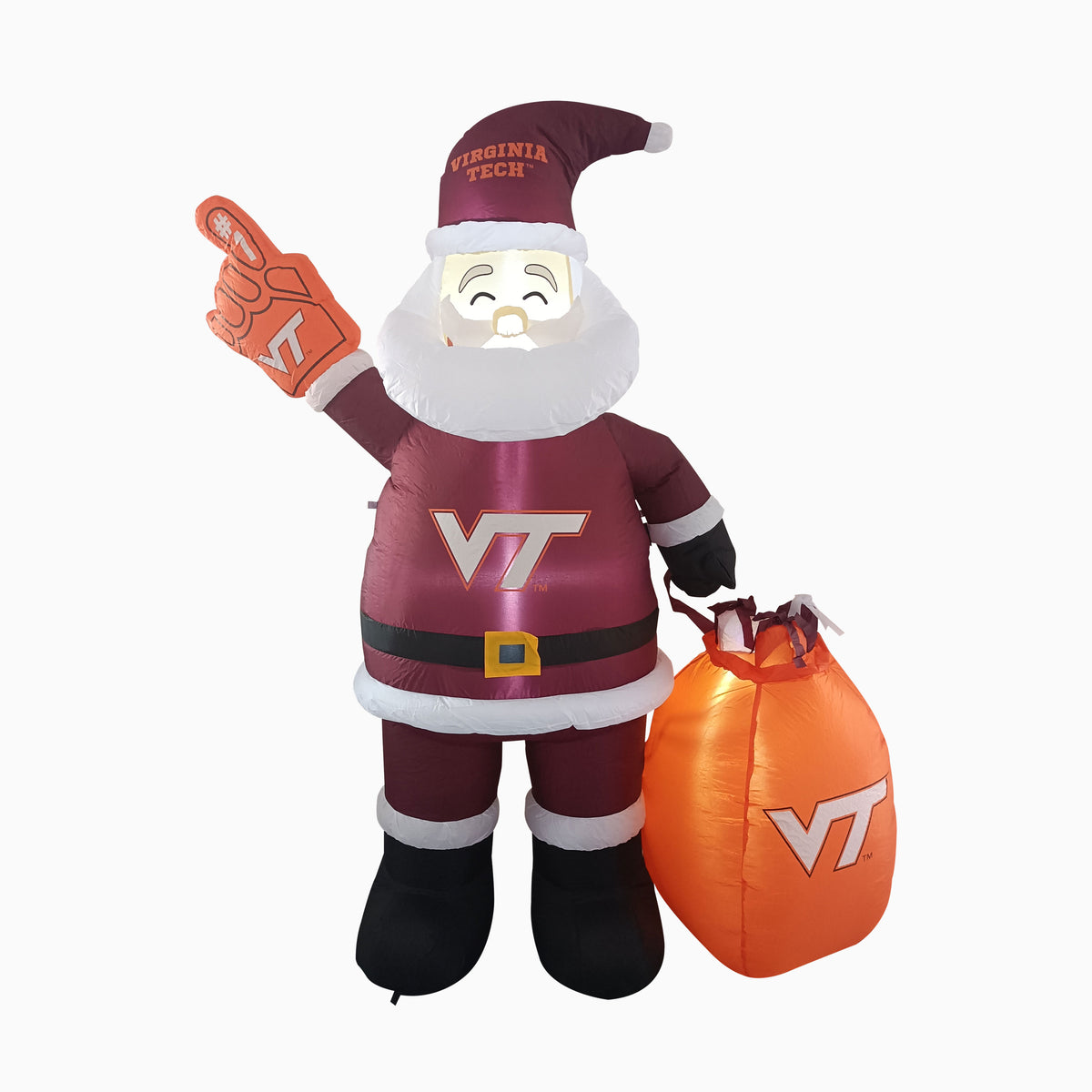 Virginia Tech Santa Claus Yard Inflatable