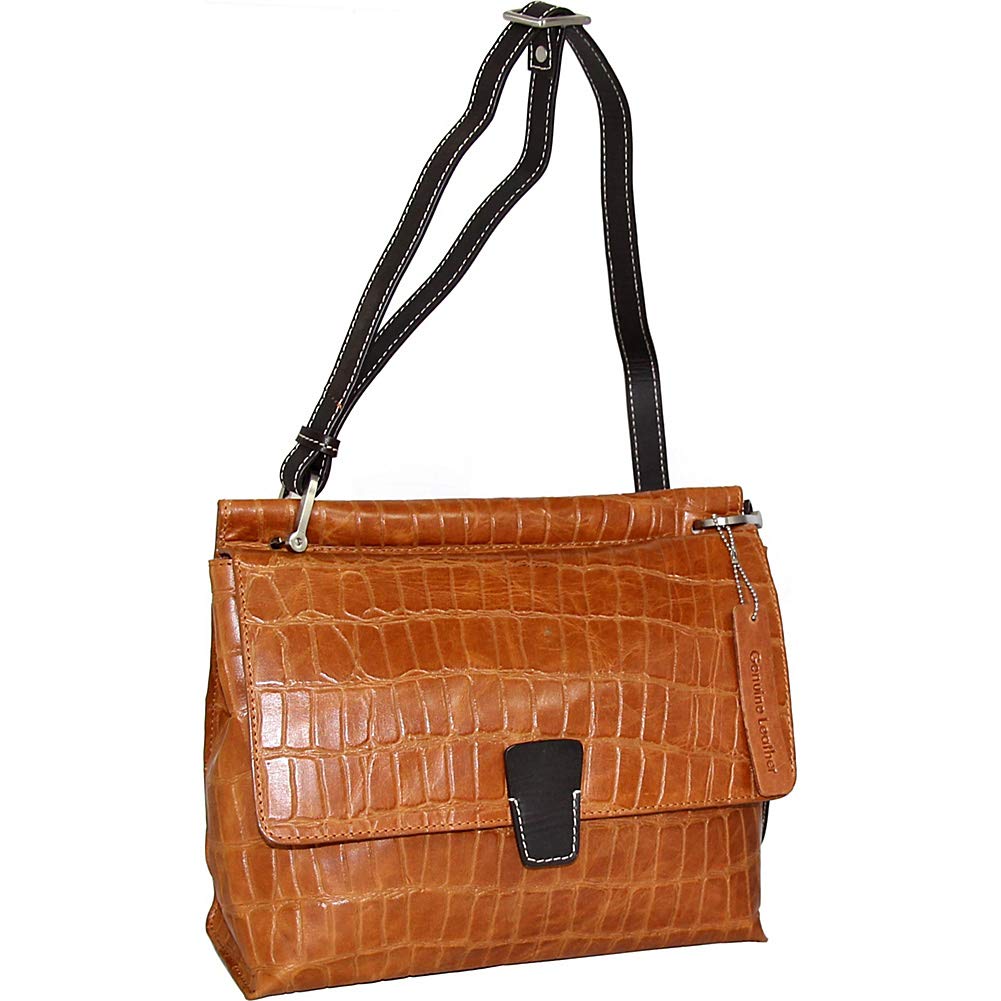 Francesca Leather Crossbody in Cognac