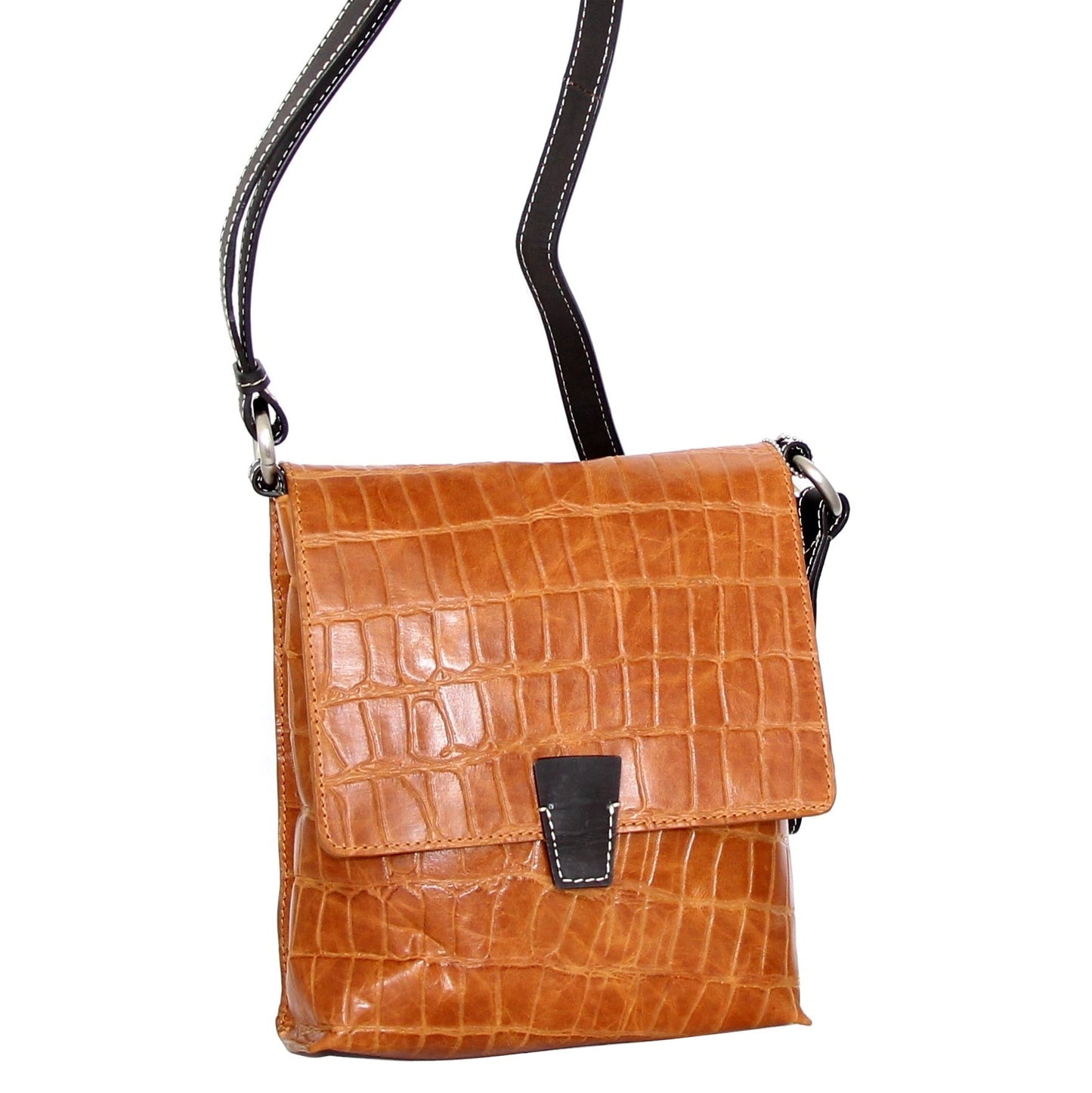 Gwyneth Leather Crossbody in Cognac