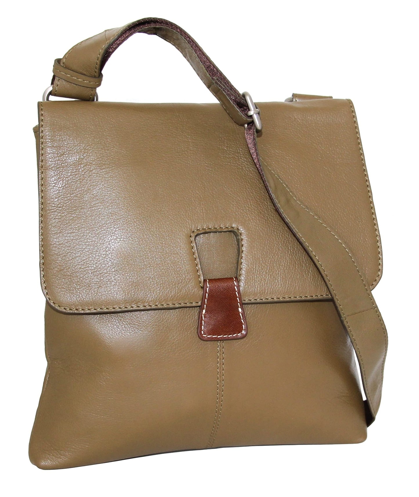 California Leather Crossbody Bag in Loden