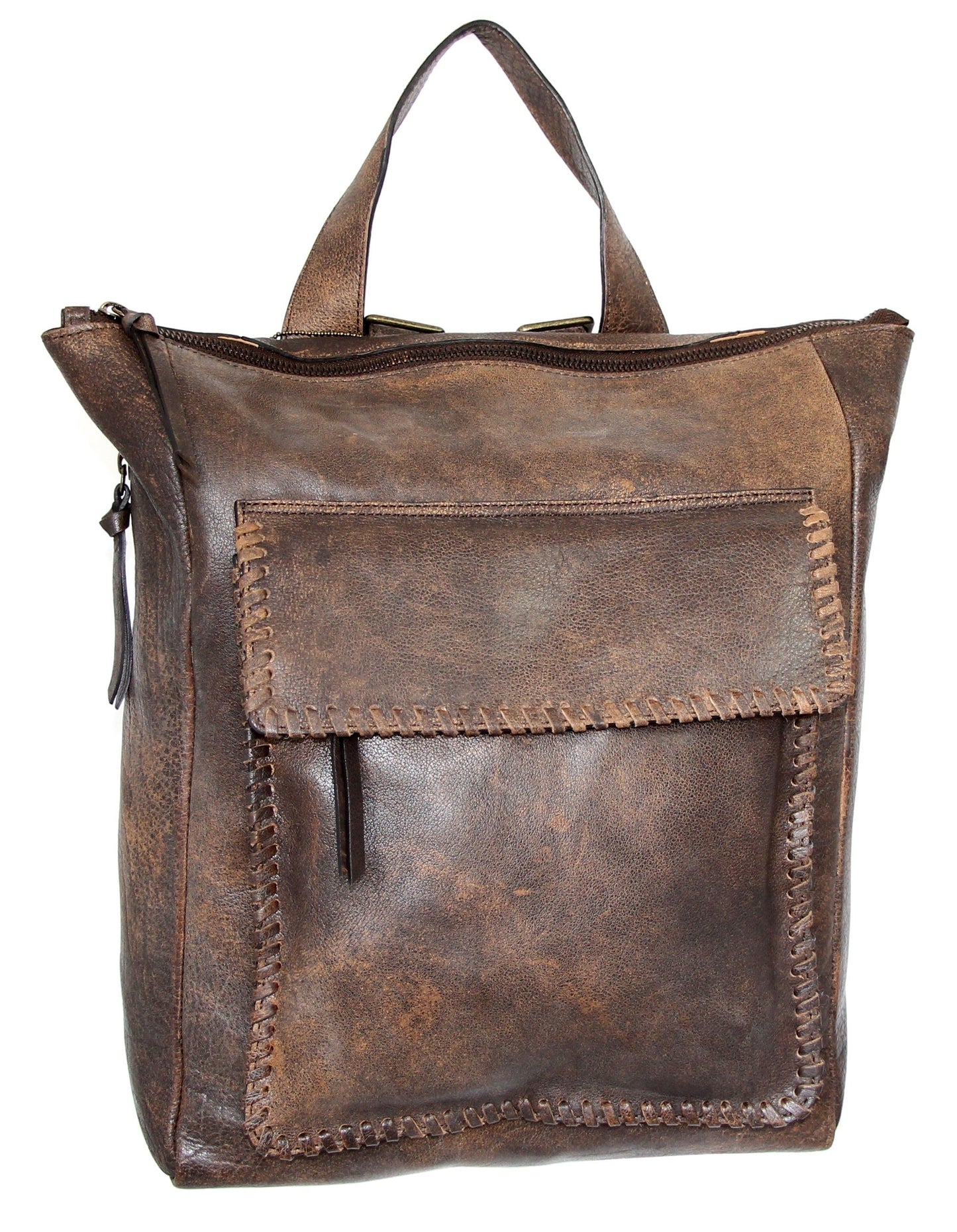 Grand Aviator Leather Backpack in Brown