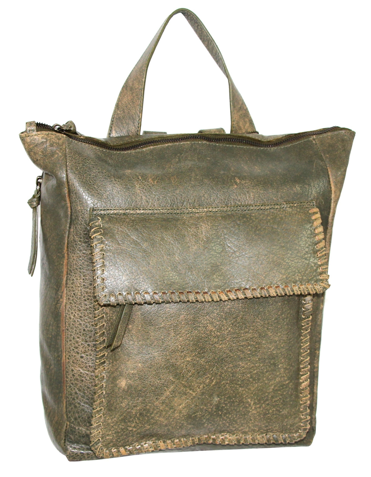 Grand Aviator Leather Backpack - Green
