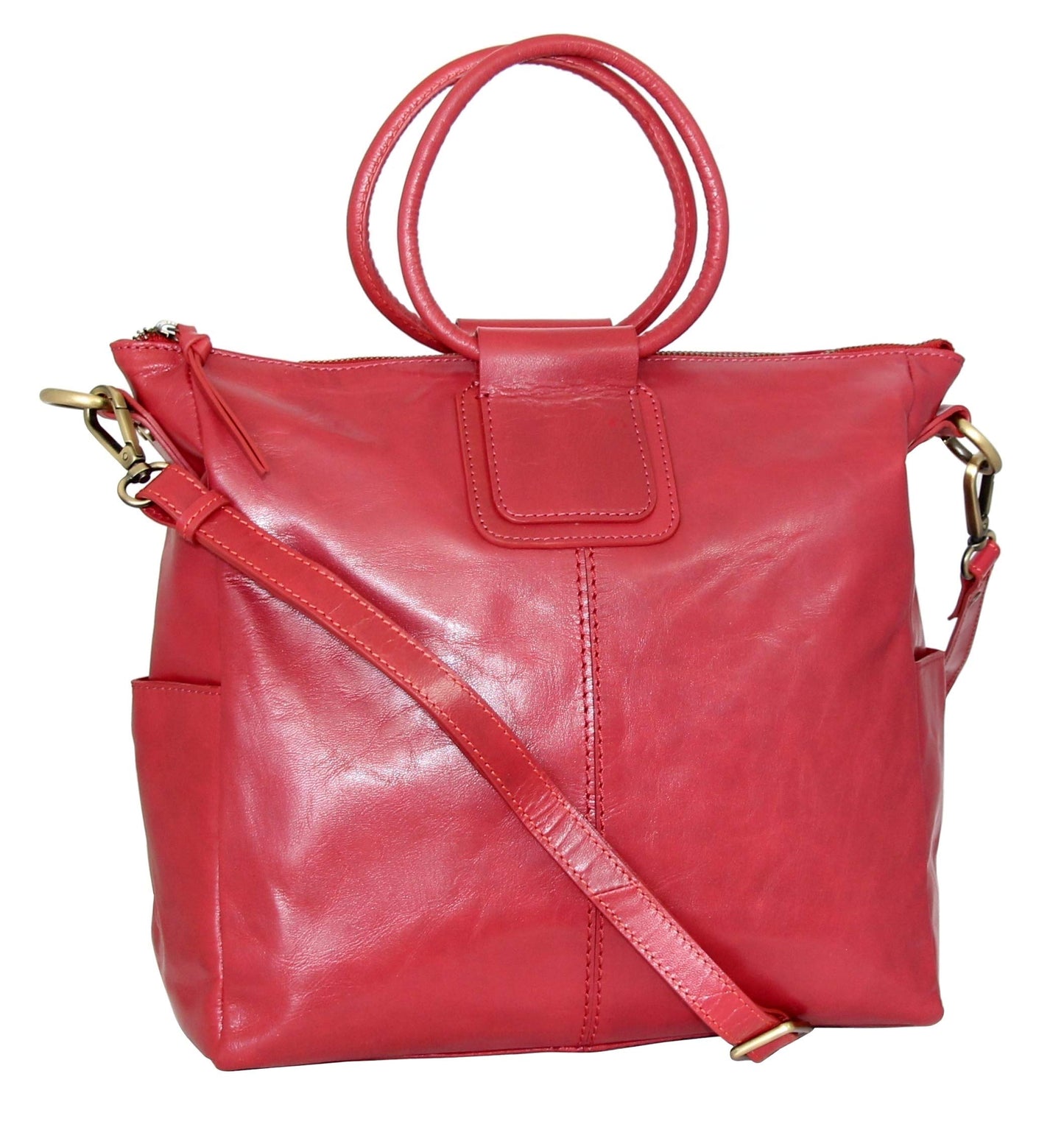 Jara's Ring Leather Tote in Brick