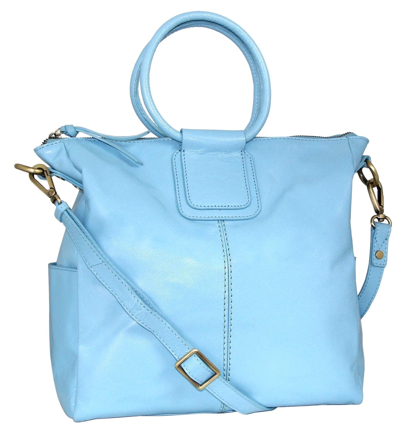 Jara's Ring Leather Tote in Sky