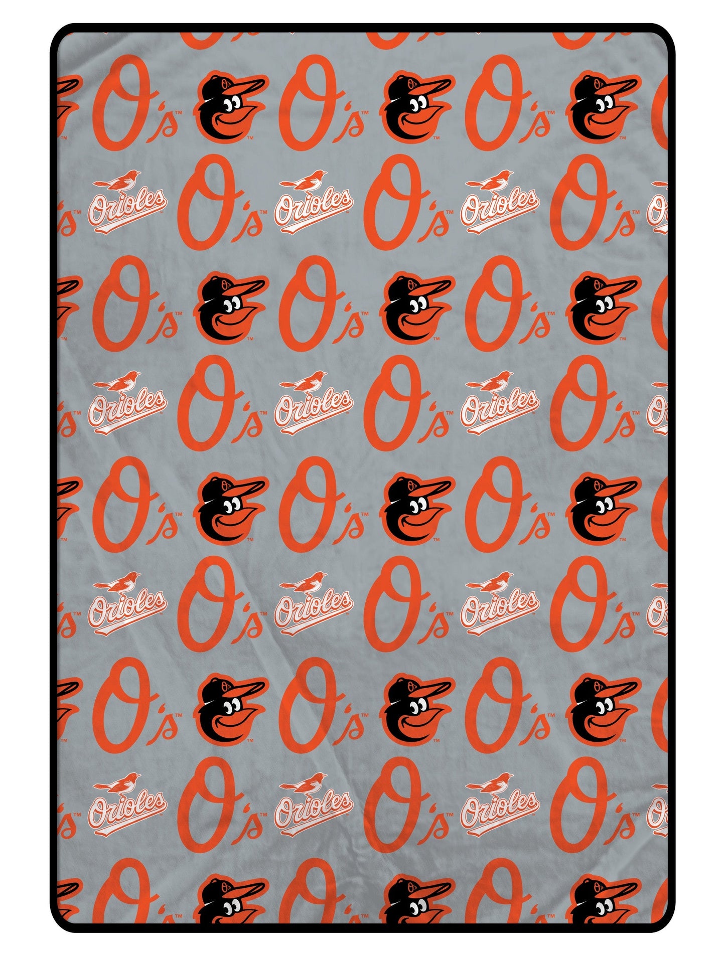 Baltimore Orioles MLB Logo Roll 66" X 95" Oversized Twin XL Throw Blanket