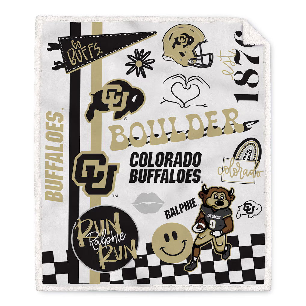 NCAA Go Crazy Sherpa Blanket