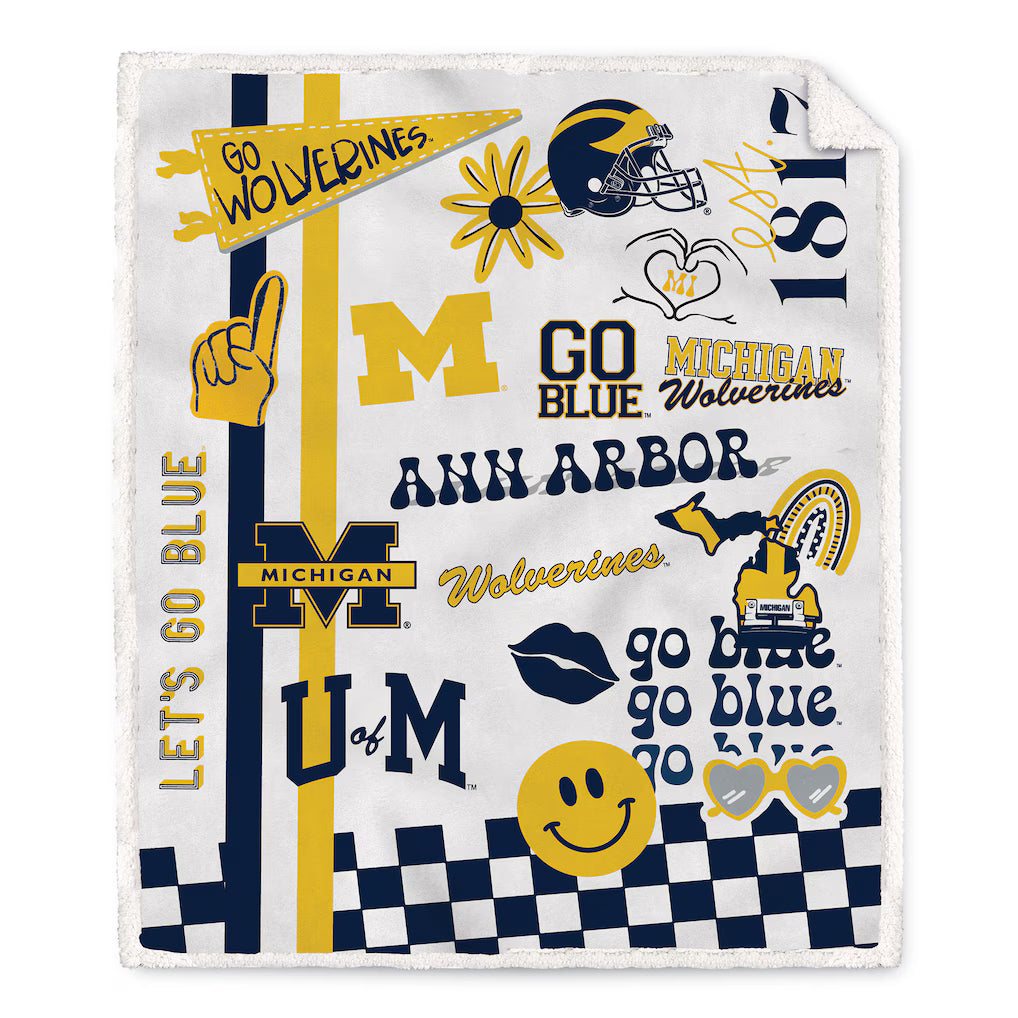 NCAA Go Crazy Sherpa Blanket