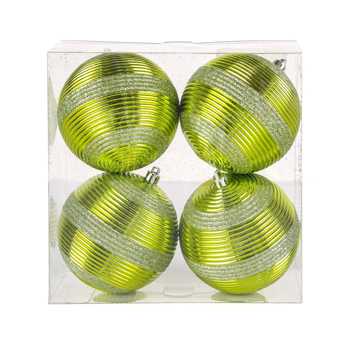 4-Piece Lime Shatterproof Ornaments