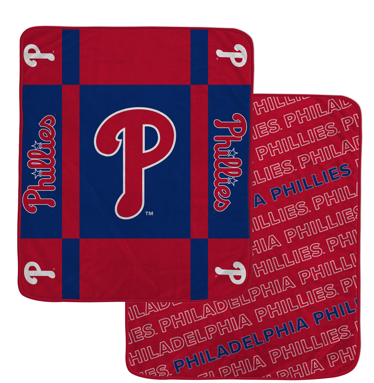 Philadelphia Phillies MLB Reverse Block 60" X 70" Double-Sided Plush Blanket