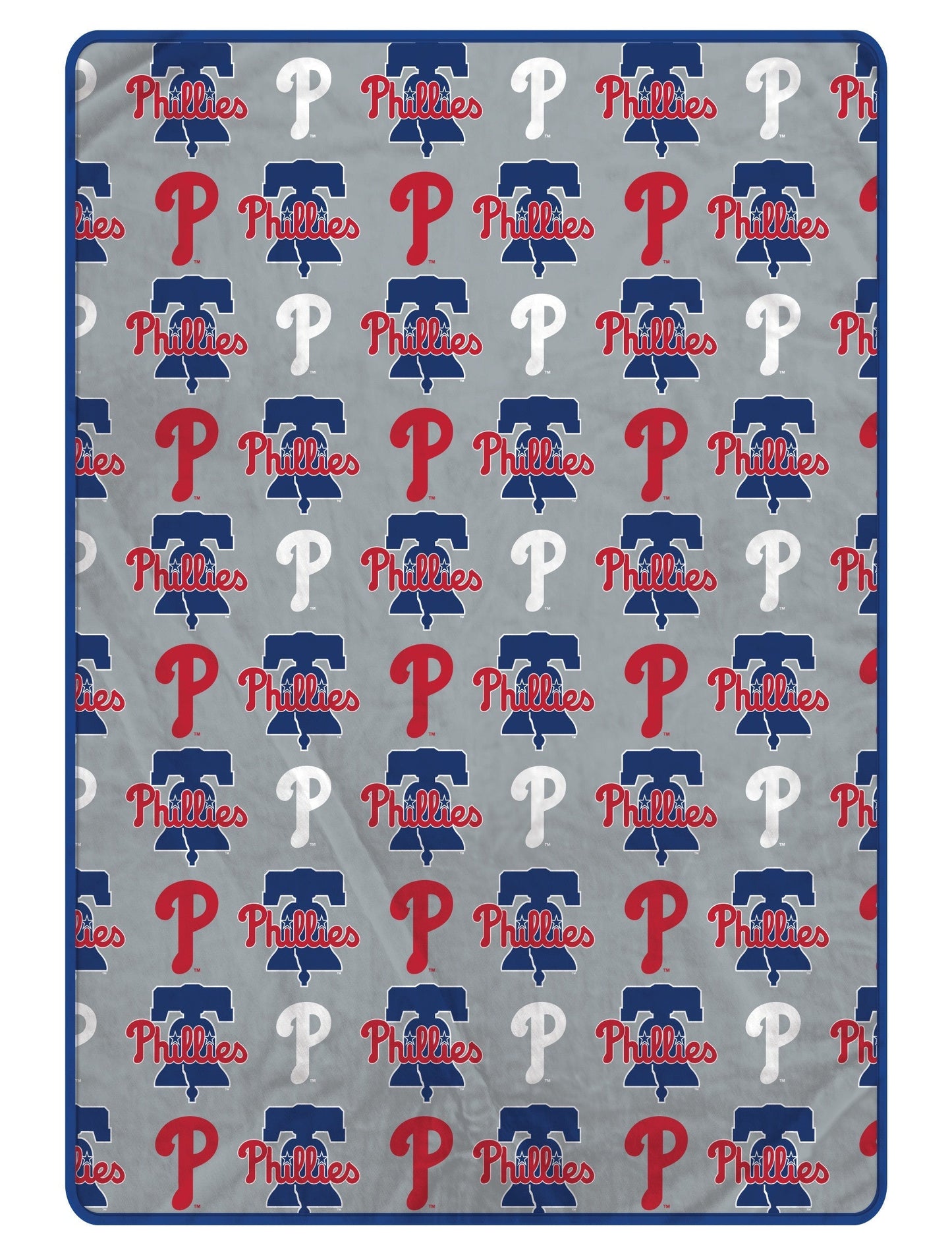 Philadelphia Phillies MLB Logo Roll 66" X 95" Oversized Twin XL Throw Blanket