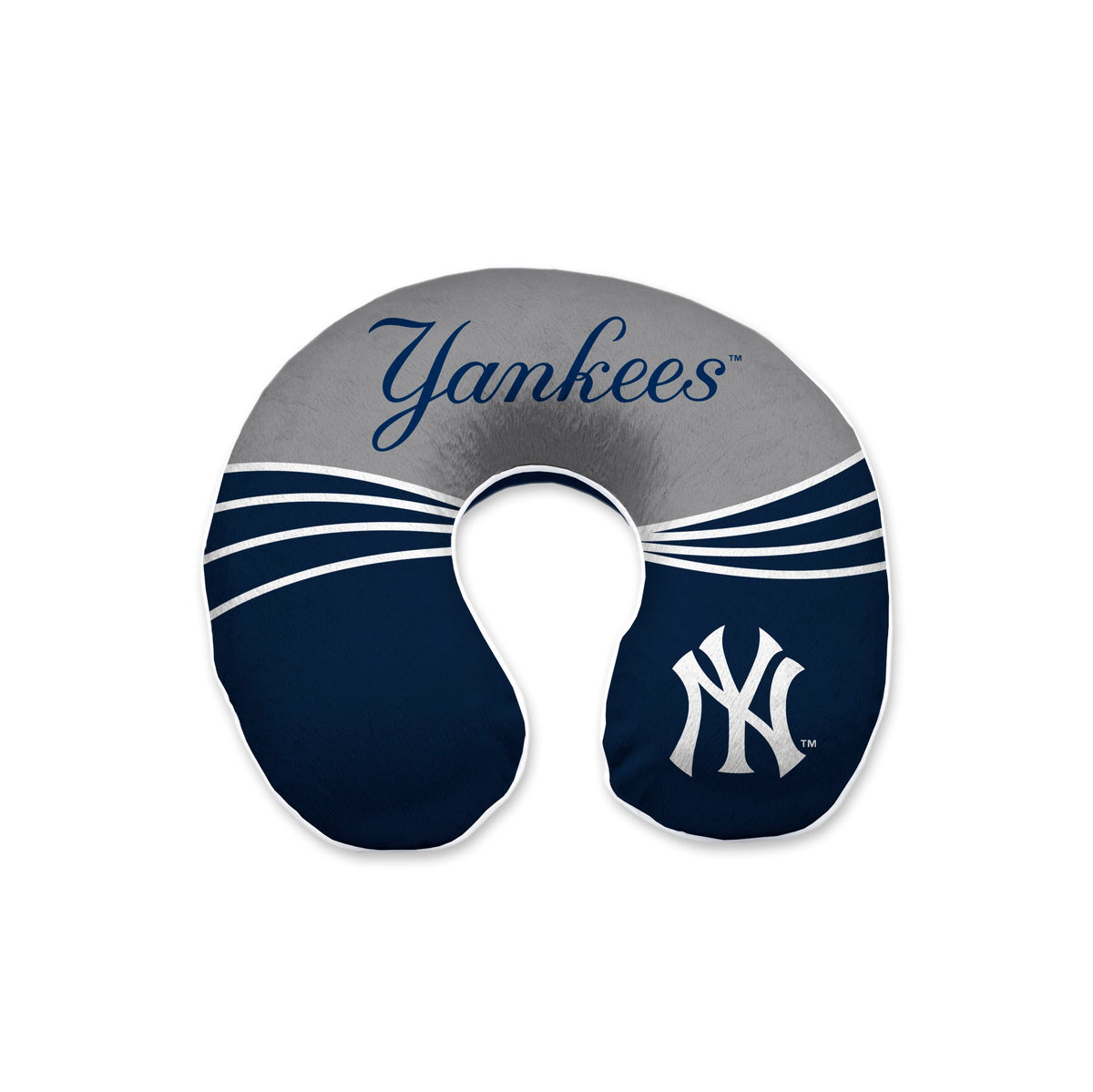 New York Yankees MLB Wave U-Neck Memory Foam Travel Pillow