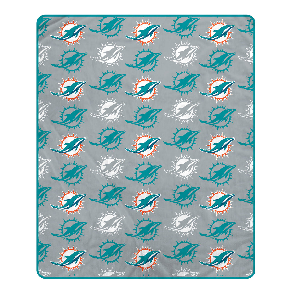 Miami Dolphins NFL Team Signature Logo Throw 50x60