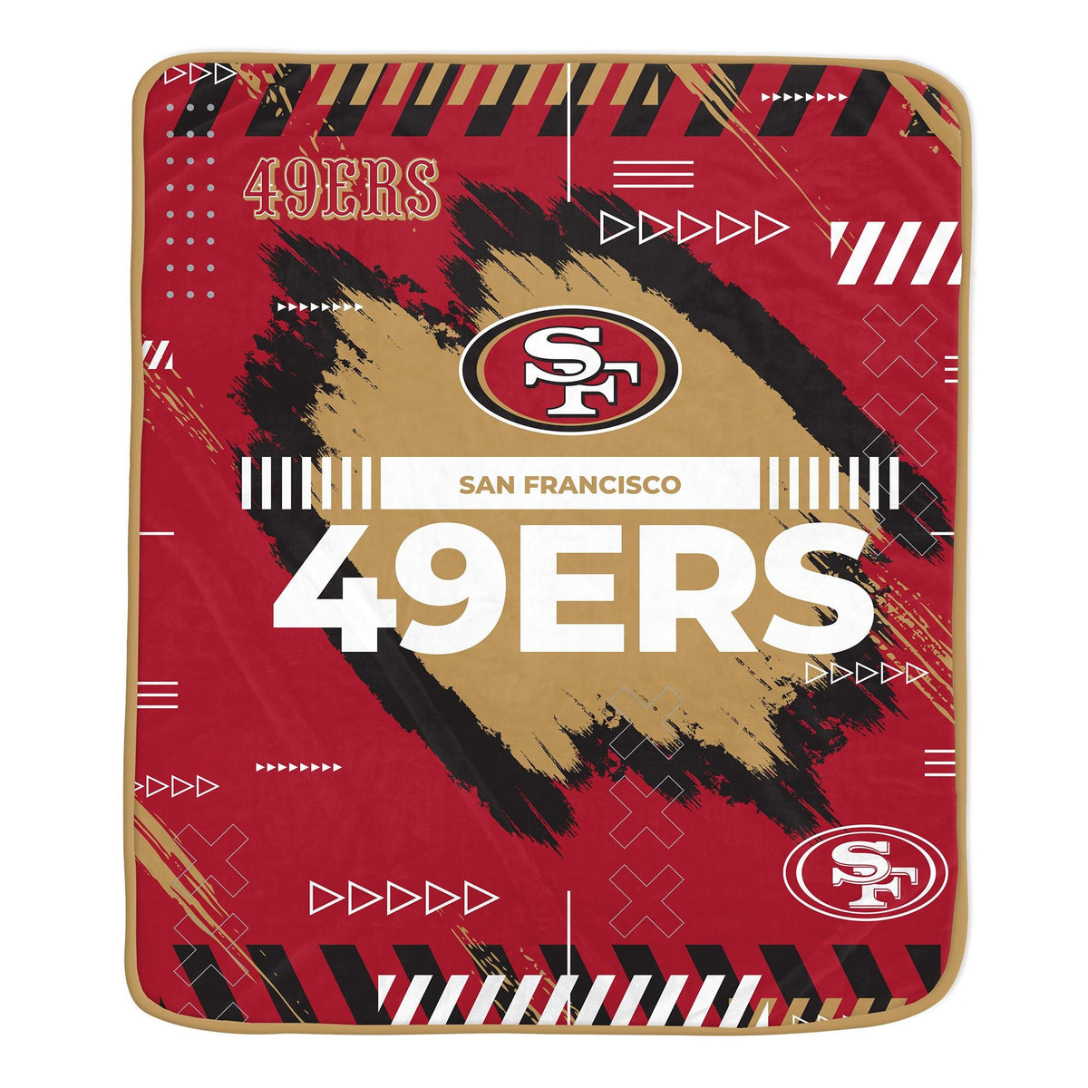 San Francisco 49ers NFL Team Modern Logo Blanket 60x72
