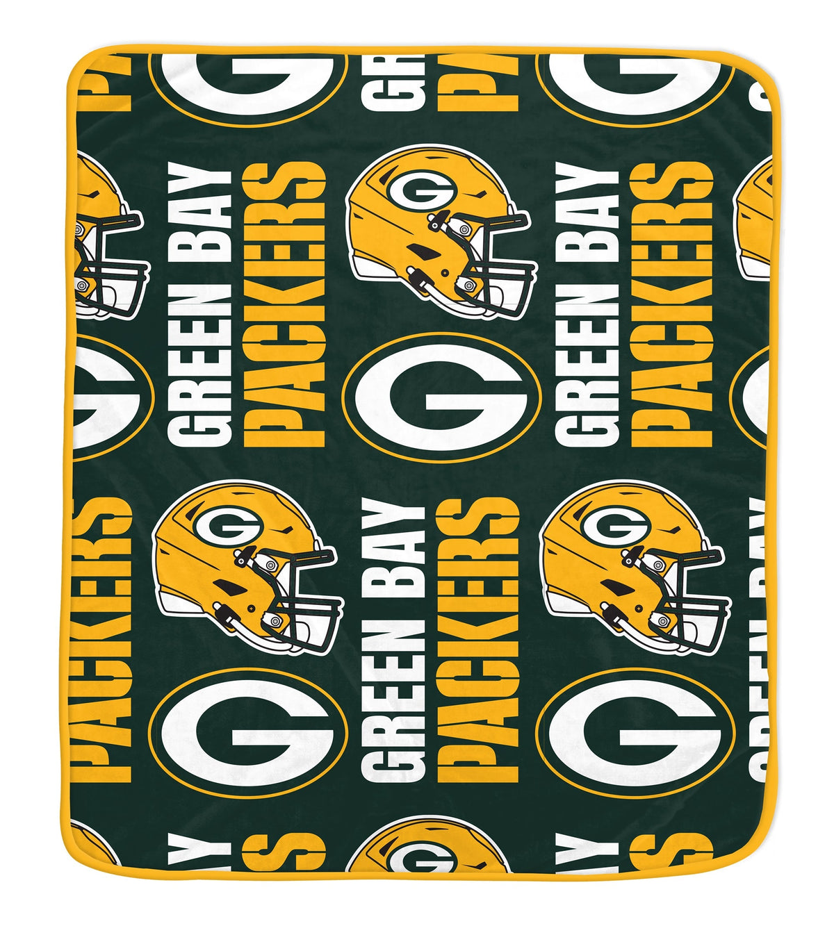 Green Bay Packers NFL Team Classic Logo Allover Throw 50x60
