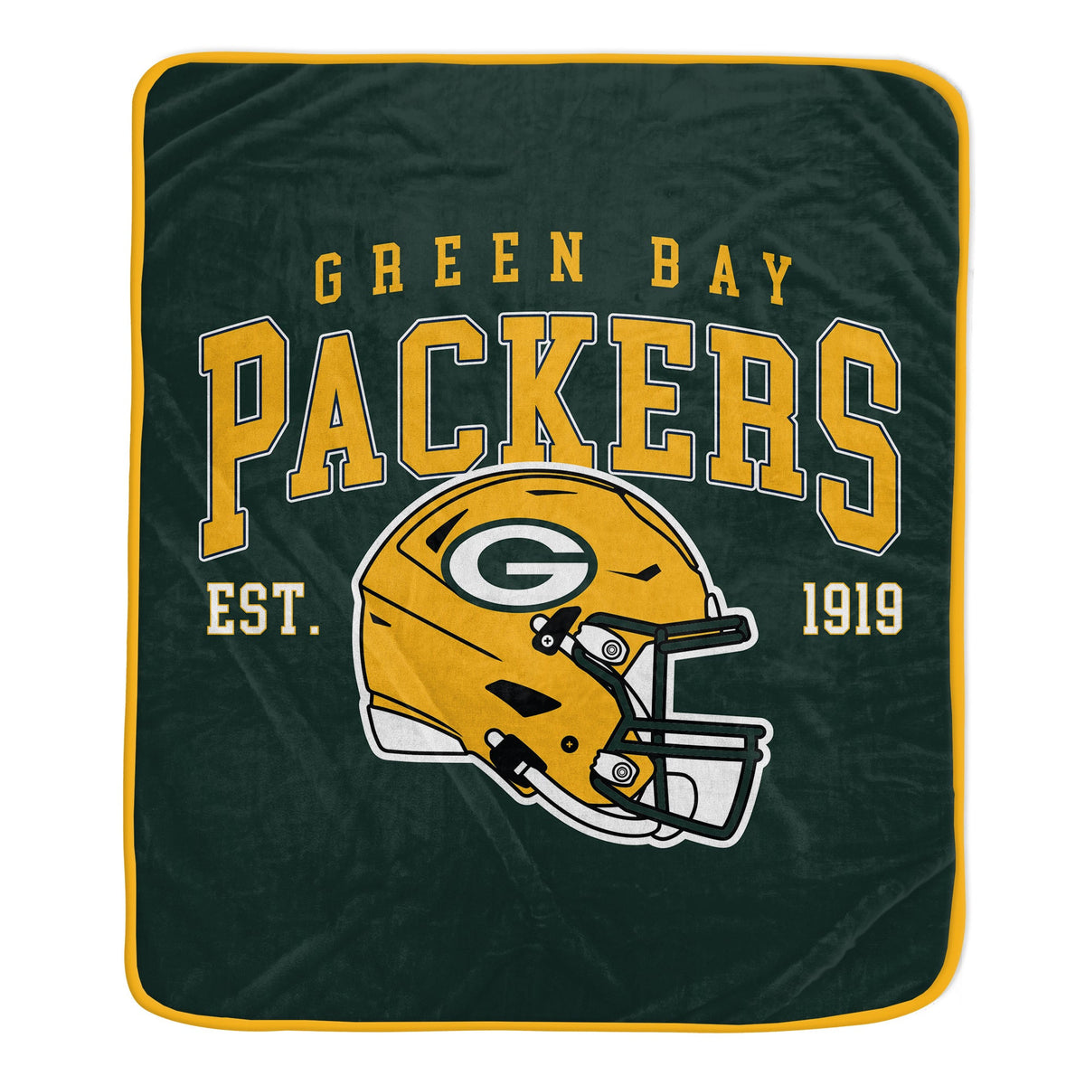 Green Bay Packers NFL Team Vintage Helmet Cozy Throw 50x60