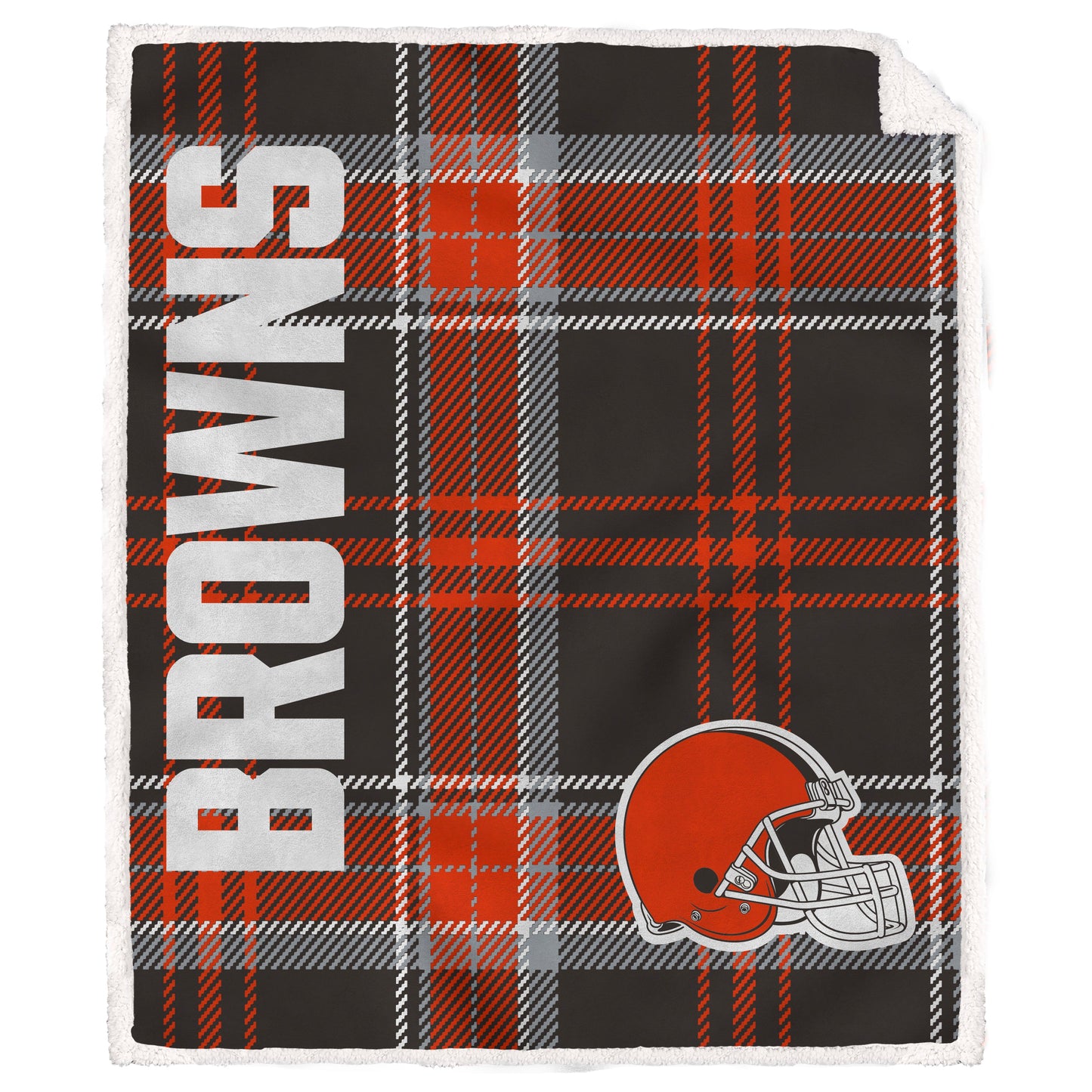 Cleveland Browns NFL Team Classic Plaid Throw 50x60