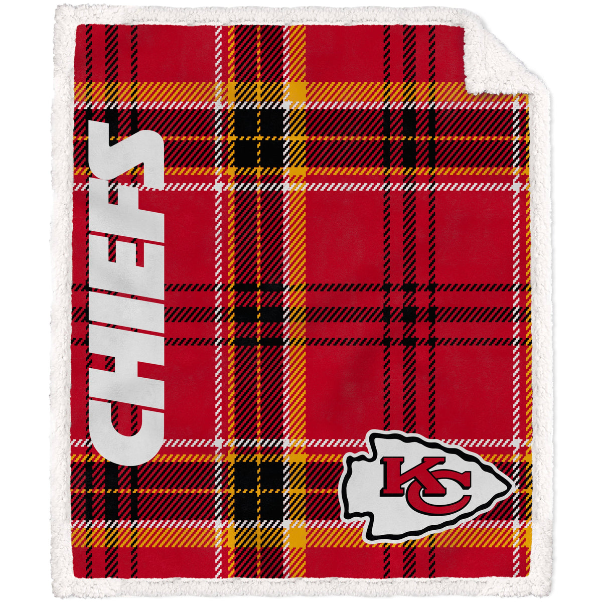 Kansas City Chiefs NFL Team Classic Plaid Throw 50x60