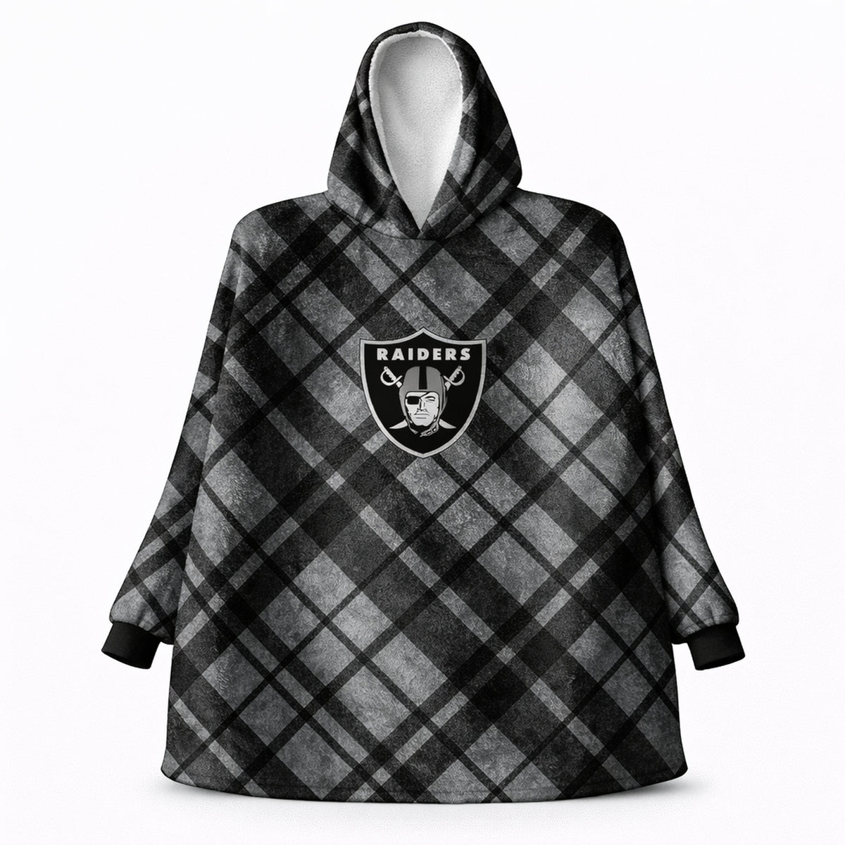 Las Vegas Raiders NFL Team Cozy Sherpa Hoodie - One Size Fits Most