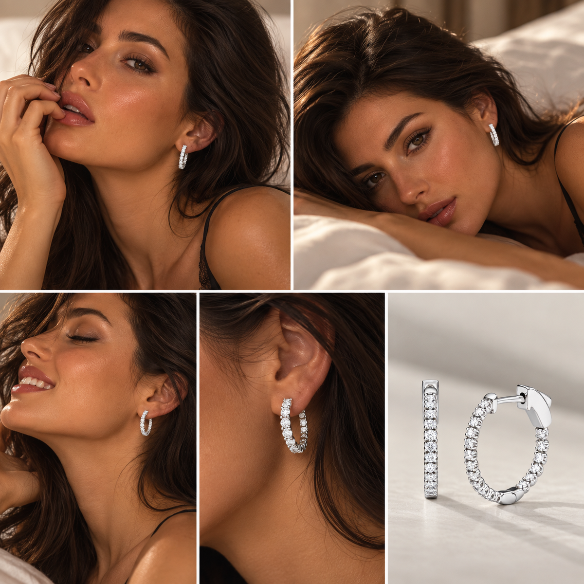 Love Inside-Out Diamond Hoop Earrings