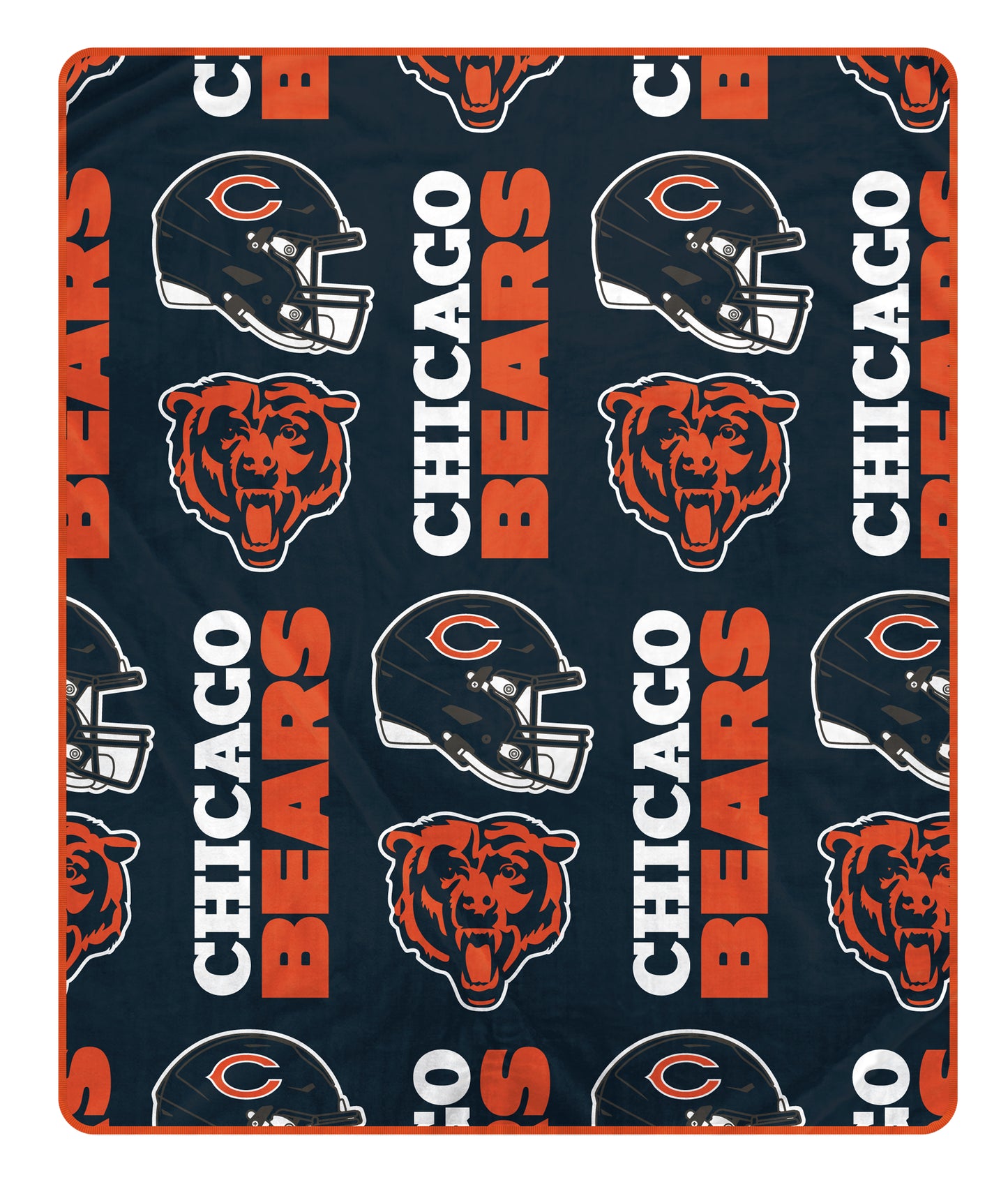 Chicago Bears NFL Team Classic Logo Allover Throw 50x60