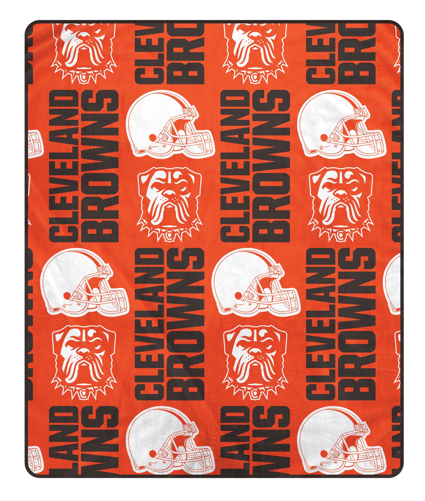 Cleveland Browns NFL Team Classic Logo Allover Throw 50x60