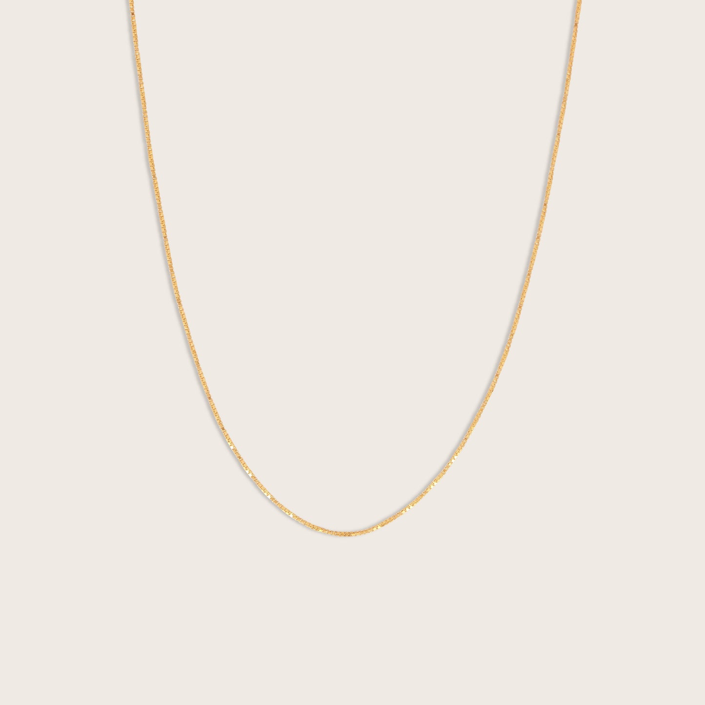 14k Yellow Gold Petite Box Chain Necklace