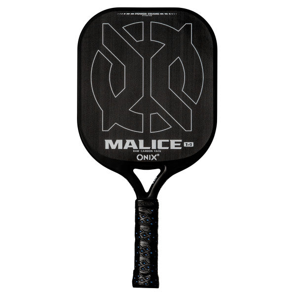 ONIX Malice Raw Carbon Open Throat Pickleball Paddle - 14 mm - Black