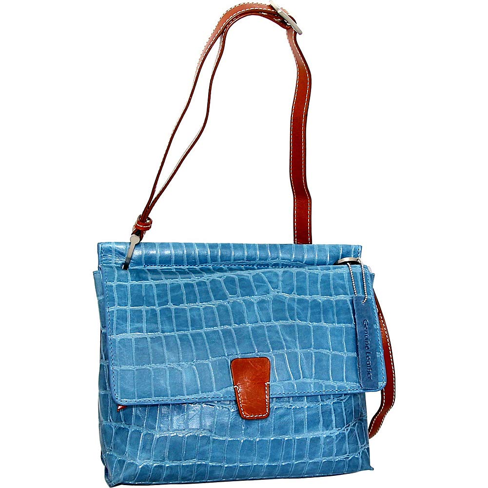 Francesca Leather Crossbody in Blue