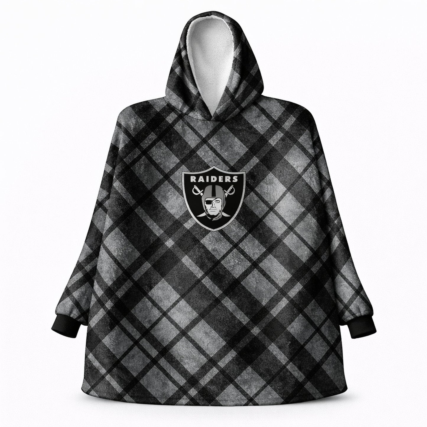 Las Vegas Raiders NFL Team Cozy Sherpa Hoodie - One Size Fits Most