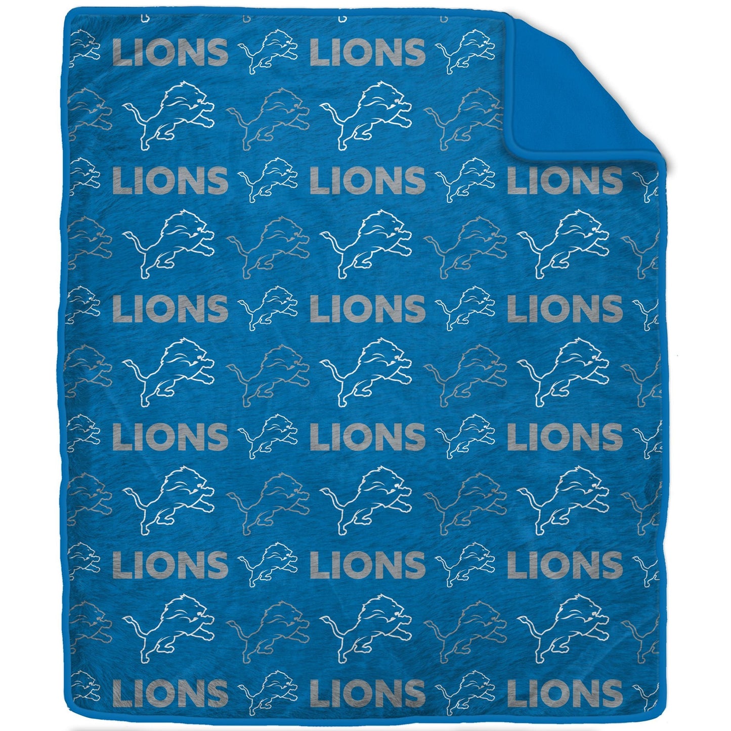 Detroit Lions NFL Team Logo Ultra Plush Blanket 60x70