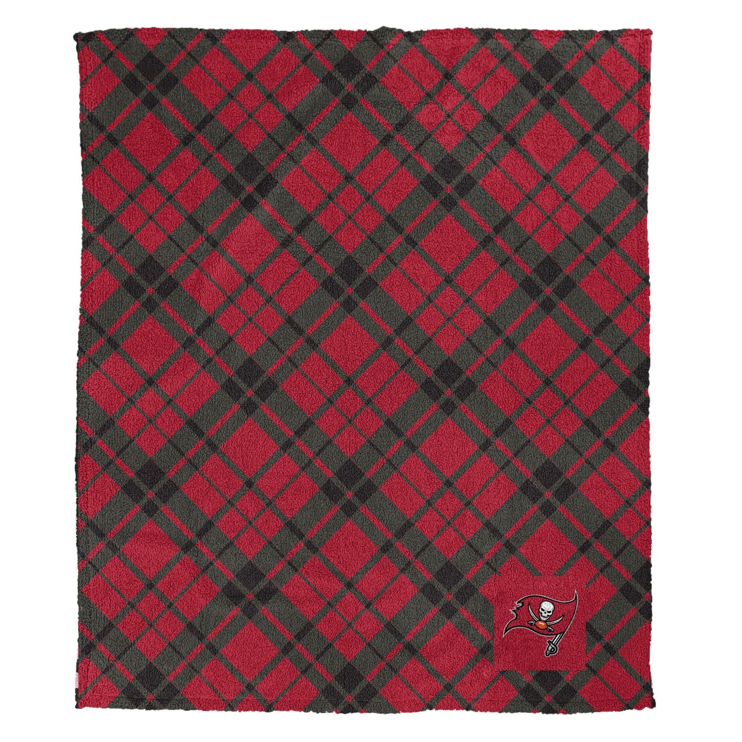 Tampa Bay Buccaneers NFL Team Sherpa Plaid Throw 50x60