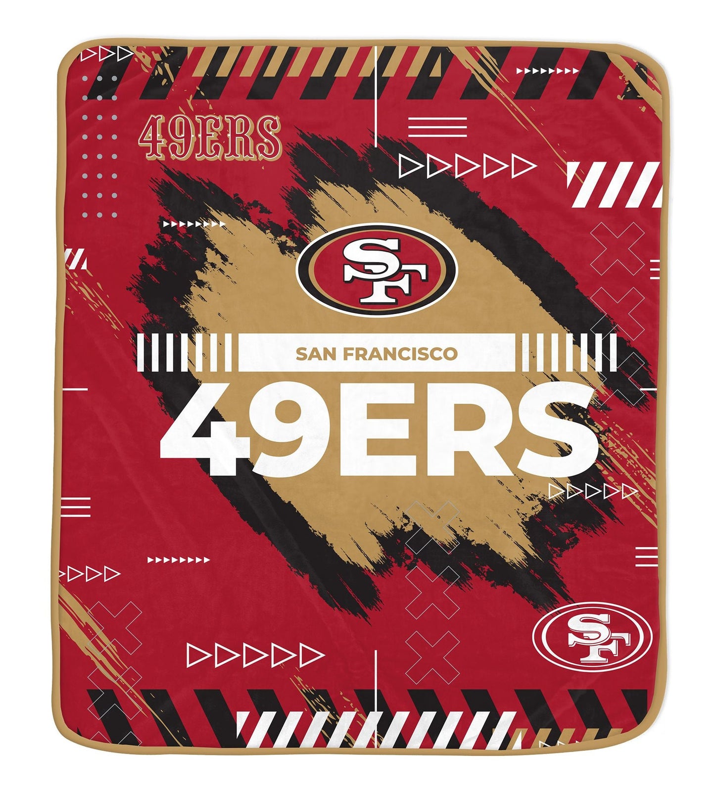 San Francisco 49ers NFL Team Modern Logo Blanket 60x72