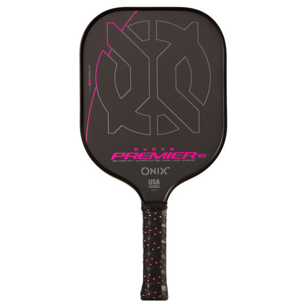 ONIX Evoke Premier Raw Carbon Pickleball Paddle - 14 mm - Pink