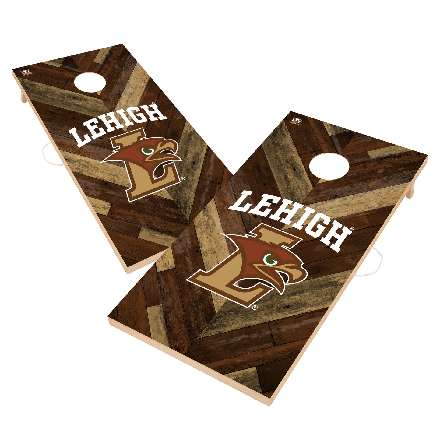 Lehigh Mountain Hawks 2x4 Solid Wood Cornhole Game