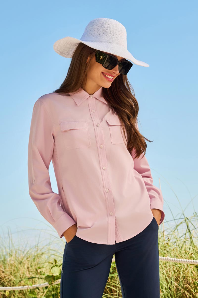 Perla Packable Wide Brim Hat | White