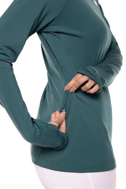 Women's Devi Long Sleeve Fitness T-Shirt | Midnight Green