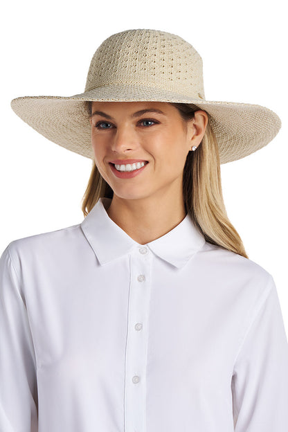 Perla Packable Wide Brim Hat | Natural