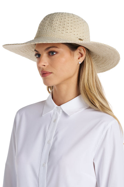 Perla Packable Wide Brim Hat | Natural