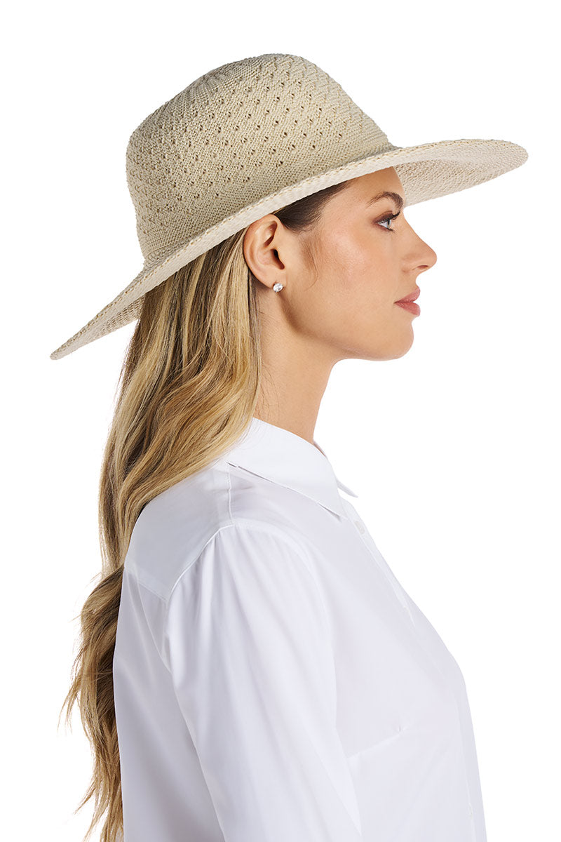 Perla Packable Wide Brim Hat | Natural