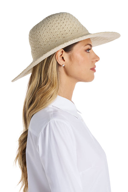Perla Packable Wide Brim Hat | Natural