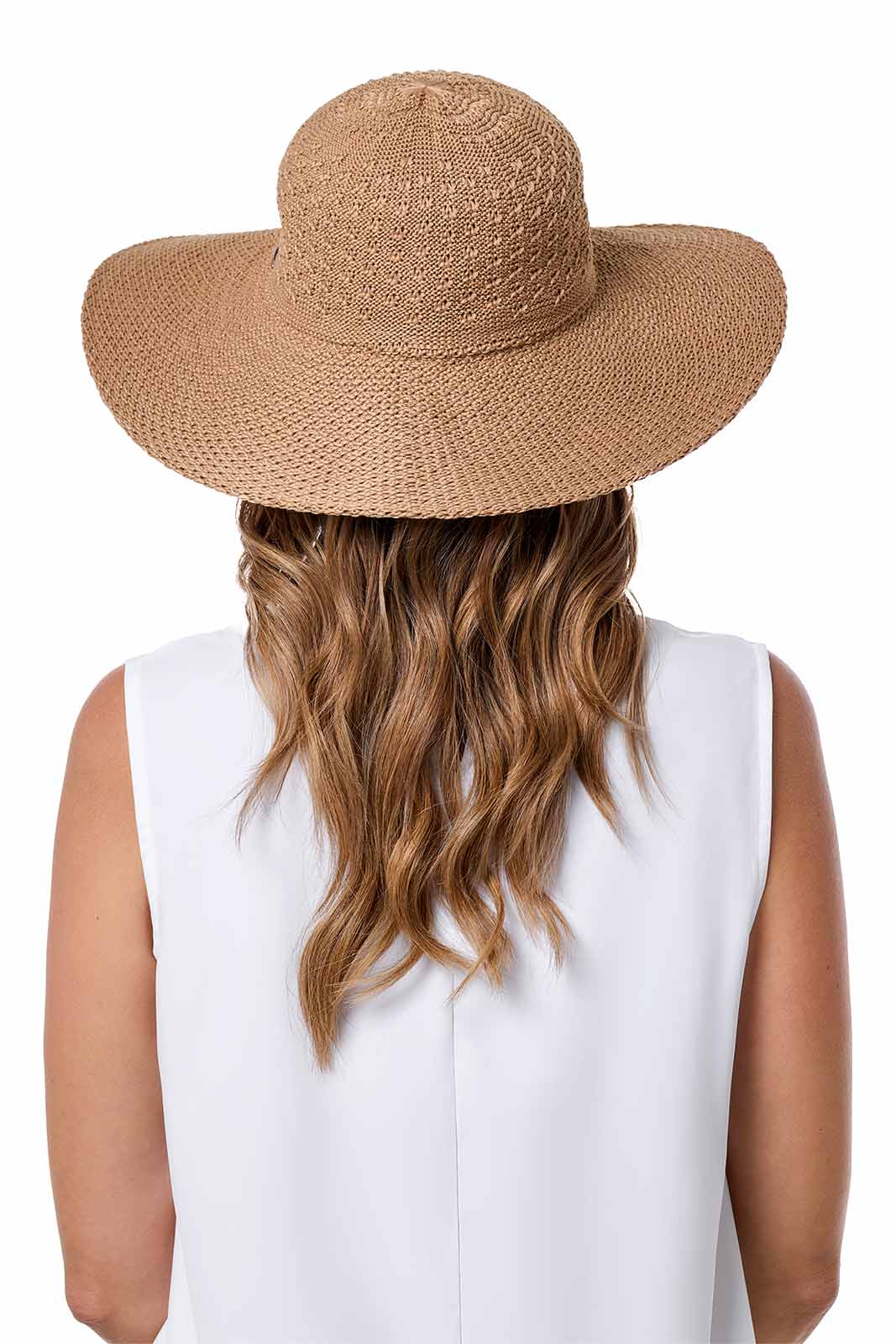 Perla Packable Wide Brim Hat | Tan