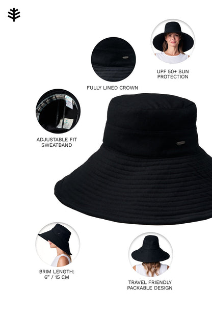 Women's Brittany Beach Hat | Black