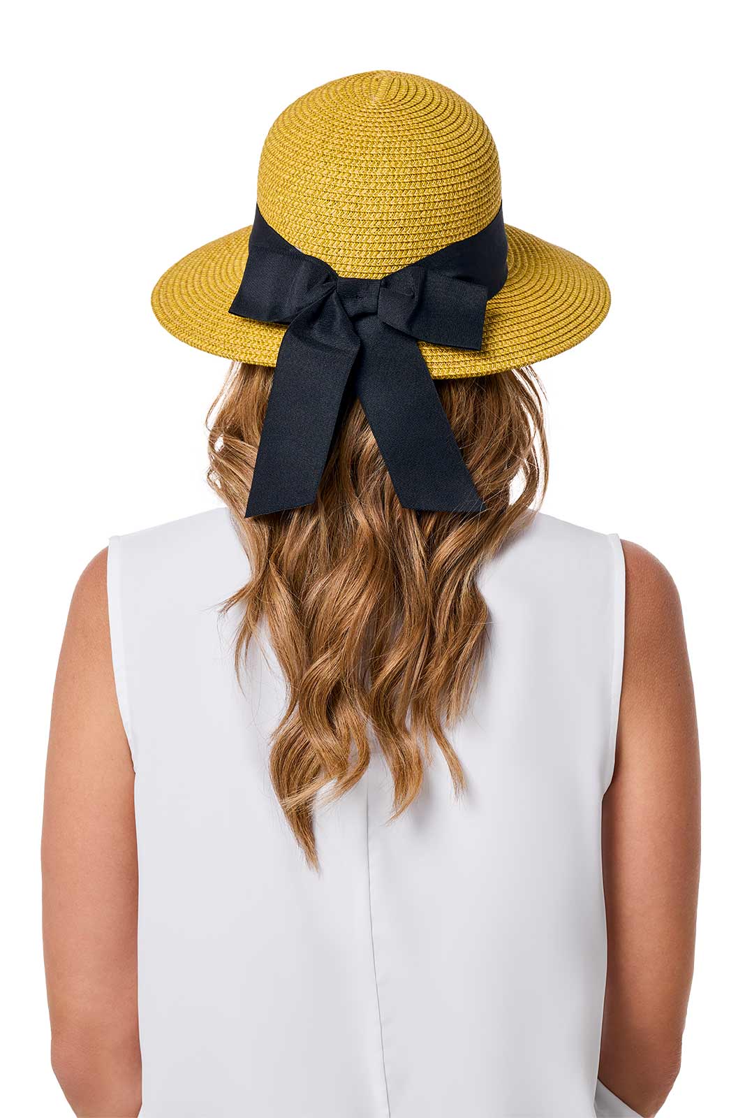 Clara Wide Brim Hat with Ribbon | Natural