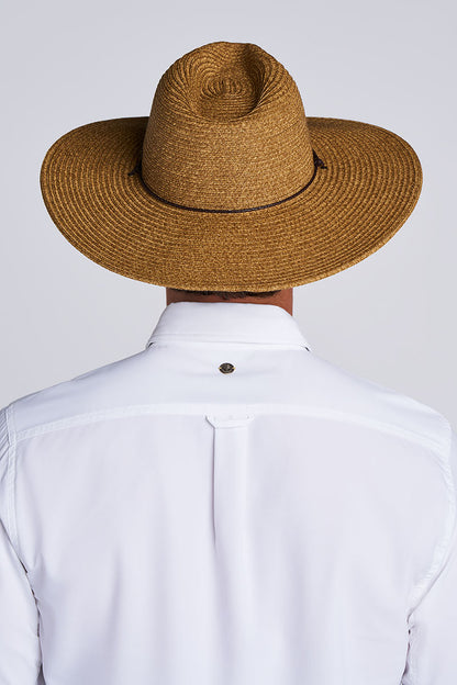 Comber Wide Brim Braided Sun Hat | Brown