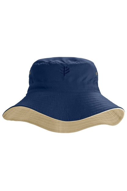 Unisex Landon Reversible Bucket Hat | Tan/Navy