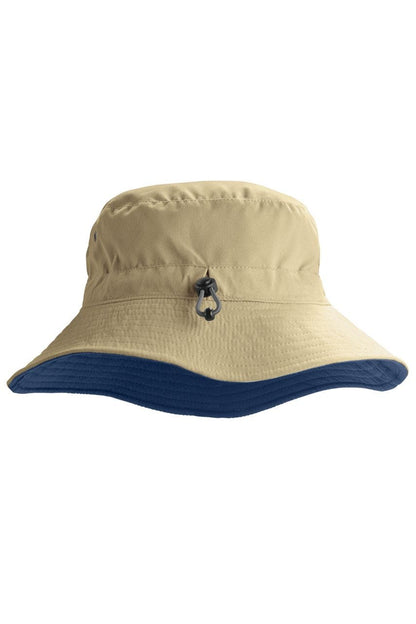 Unisex Landon Reversible Bucket Hat | Tan/Navy