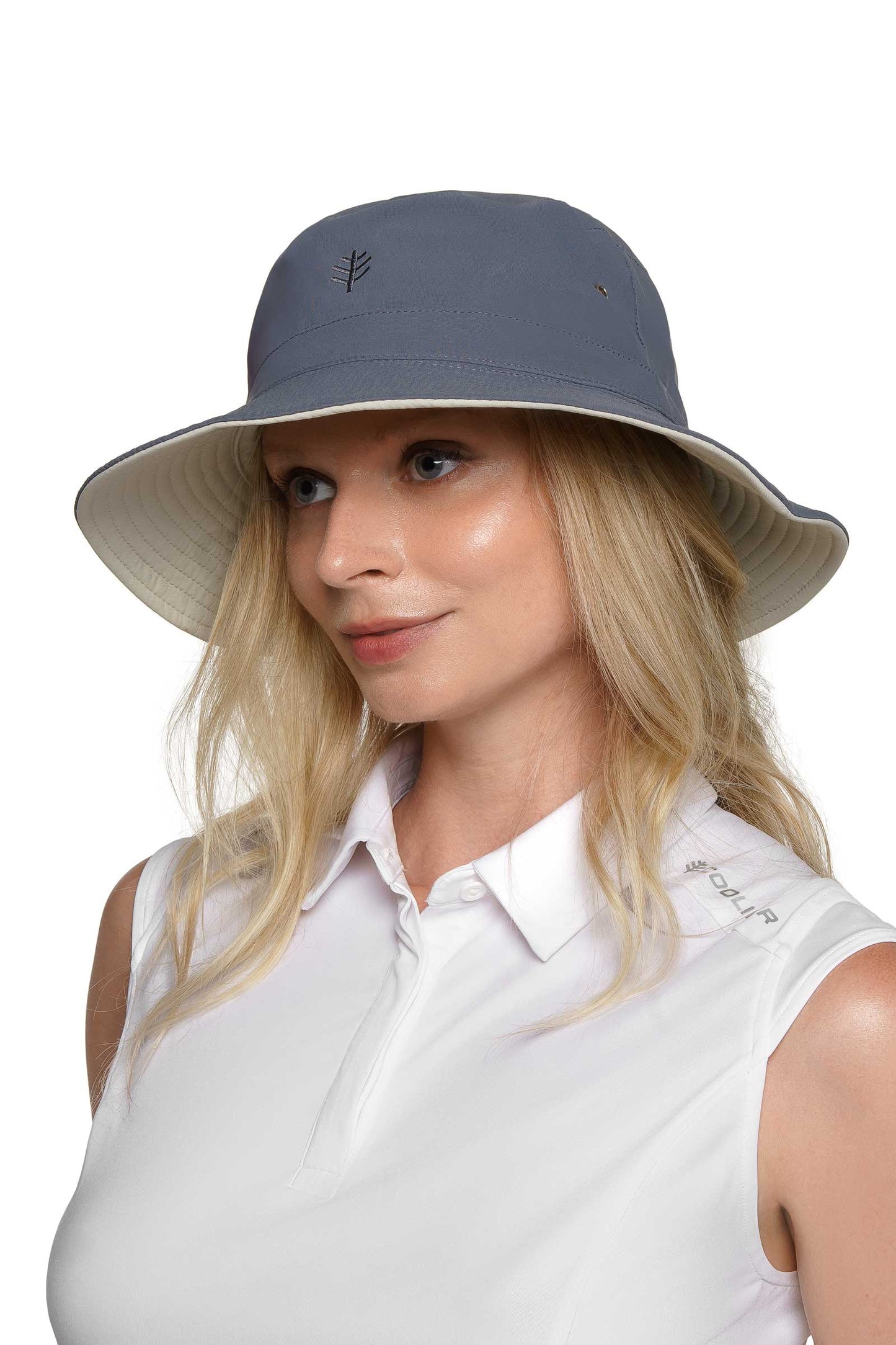 Unisex Landon Reversible Bucket Hat | Stone/Carbon
