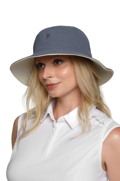 Unisex Landon Reversible Bucket Hat | Stone/Carbon